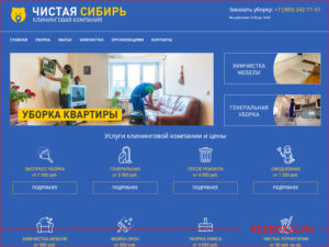 Продвижение сайта Клининг Новосибирск